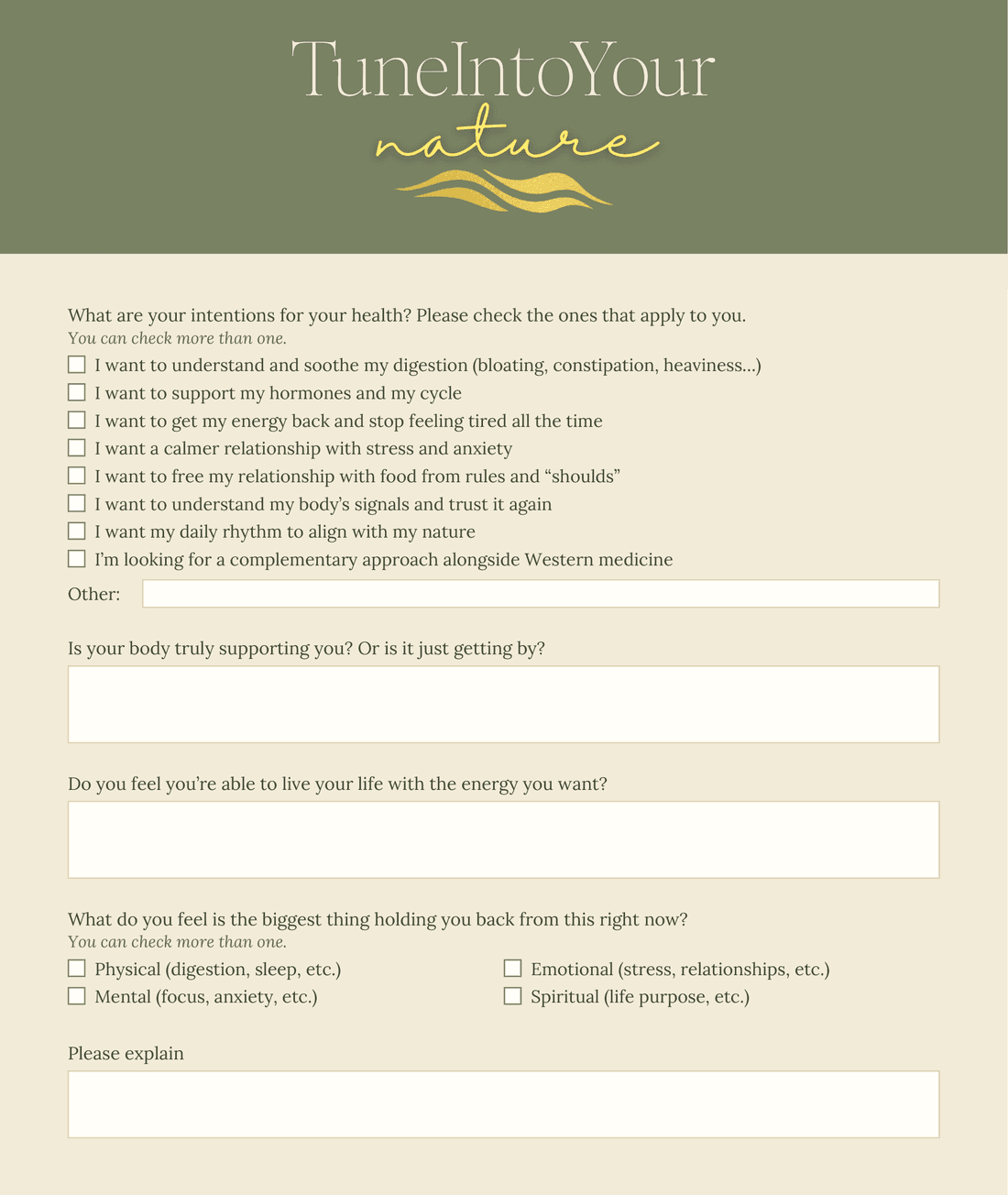 Intake Form